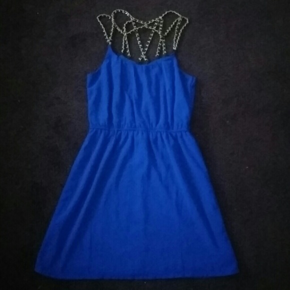 Blue Sheer Mini Dress