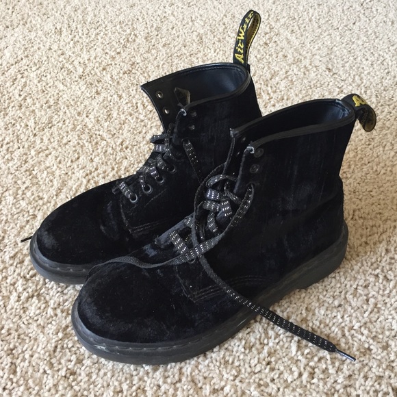 Velvet Doc Marten 8 Eye Boots