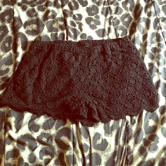 Black Lace Shorts