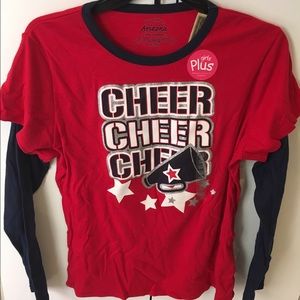 Girls plus size Sparkly Cheer top Sz 20 1/2 XXL