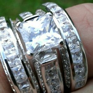 14kt gold filled wedding ring set