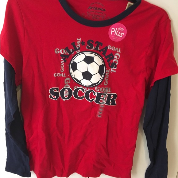 Arizona Girls plus size sparkly Soccer top Sz XXL