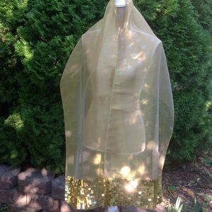 Gold Sequined Wrap! Get your Glitter On!