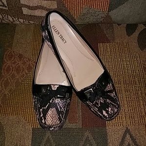 Ellen Tracy Snakeskin like Loafers Flats 10