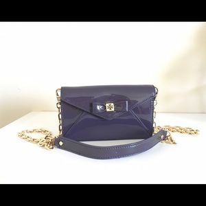 Tory Burch Bow Envelope Crossbody Bag Violet