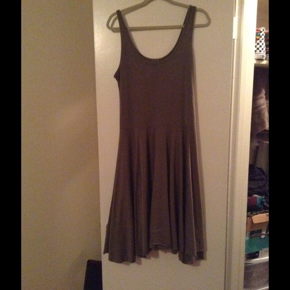 Green plus skater dress