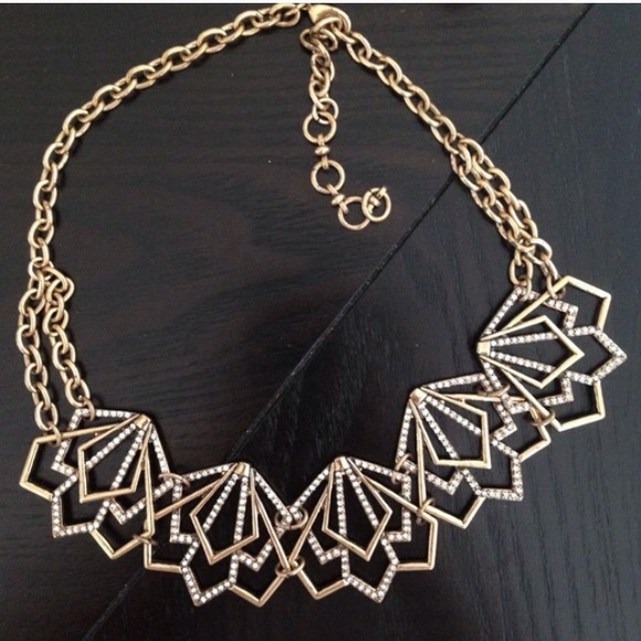 ❣LAST❣ Vintage Gold Crystal Geometric Necklace - Picture 2 of 4