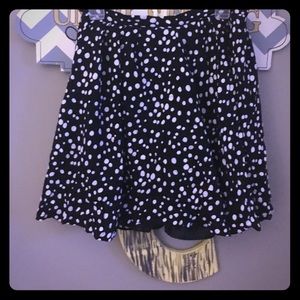 Forever 21 Black/White Polka Dot Skater Skirt