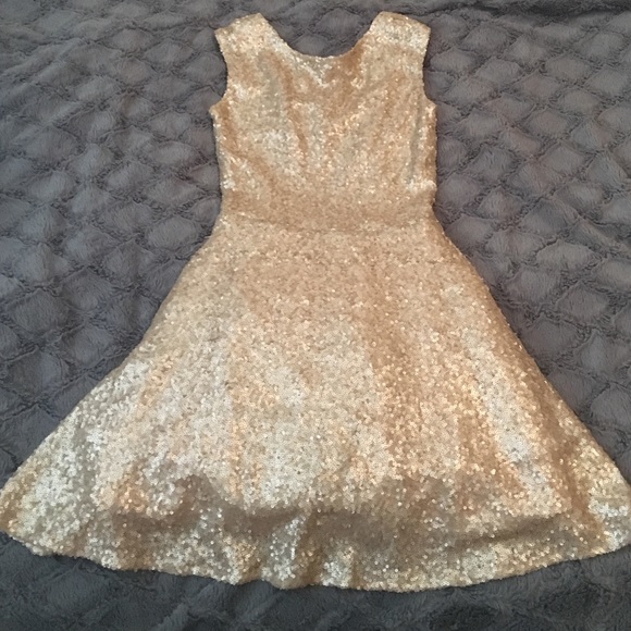 Tobi XS champagne shimmer dress
