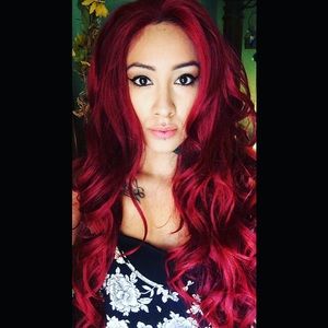 Red long wig ❤️make an offer