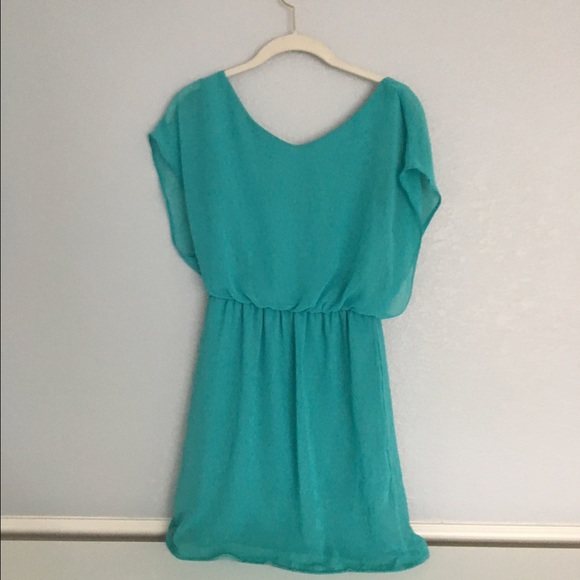 Teal Chiffon Dress