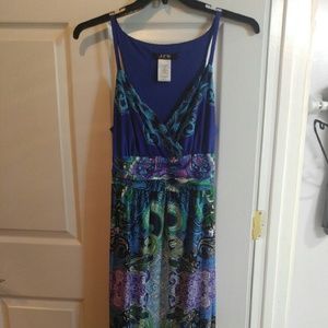 Beautiful Blue and Green Maxi Dress!