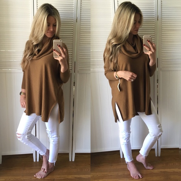 โจLast/Clearance โข Carmel 3/4 Sleeve Cowl Neck - Picture 3 of 4