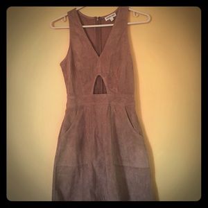 Faux Suede Dress