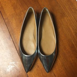 Metallic J Crew flats