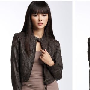 Black leather jacket