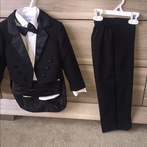 Baby Boys' Black Classic Tuxedo with Tail