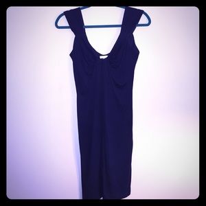 Drappy Navy Jersey Dress