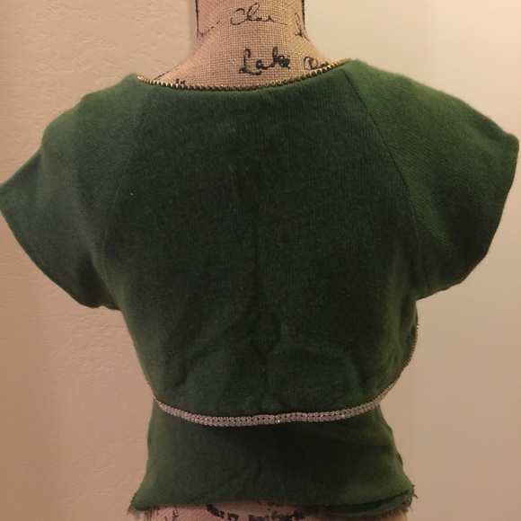 ABS green wool camisole sweater set - Picture 2 of 4
