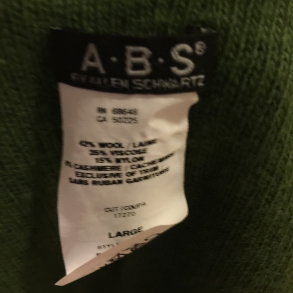 ABS green wool camisole sweater set - Picture 4 of 4