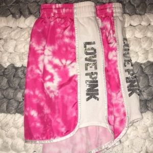 VS tie dye running shorts