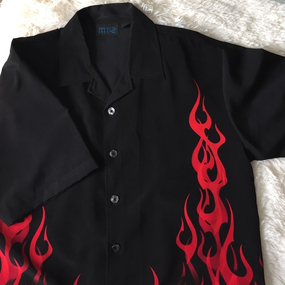 MT:2 Other - Bowling Shirt - Flames - Swingers Style - Medium