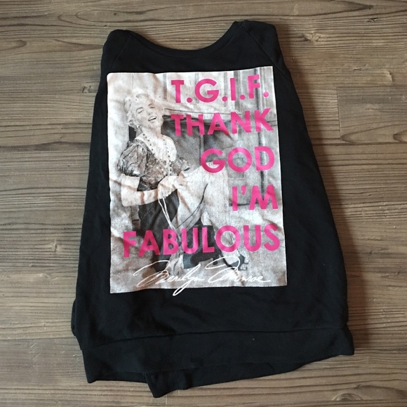Black Marilyn Monroe sweatshirt - TGIF! - Picture 1 of 3