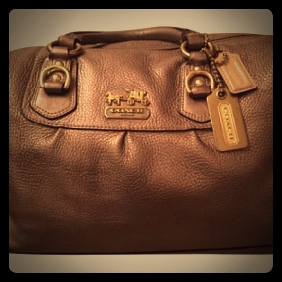 Bronze Gold Coach Madison Satchel
