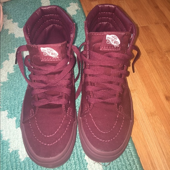 Maroon High Top Vans