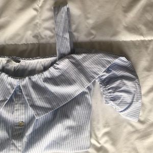 RESERVED FOR JULIANNE NWT* Zara Baby Blue Crop Top
