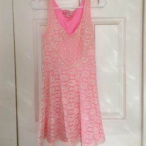 Candie's Pink & Lace Dress