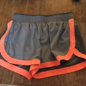 C9 Champions shorts. Grey with neon pink/orange