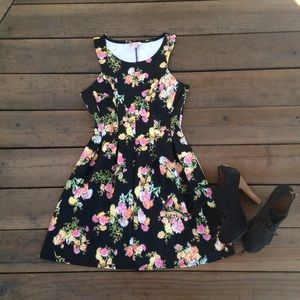Floral Black Candie's Dress