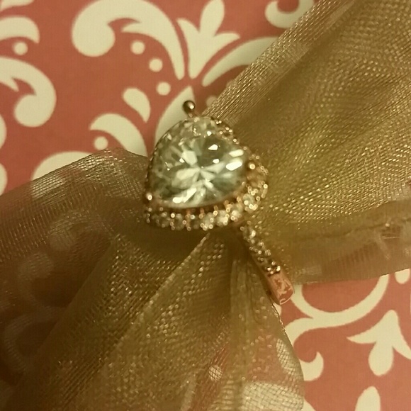 Rose Gold 3 Carat Halo Heart Shaped Ring - Picture 2 of 6