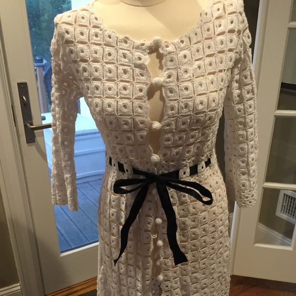 Robert Rodriguez White Long Cardigan.