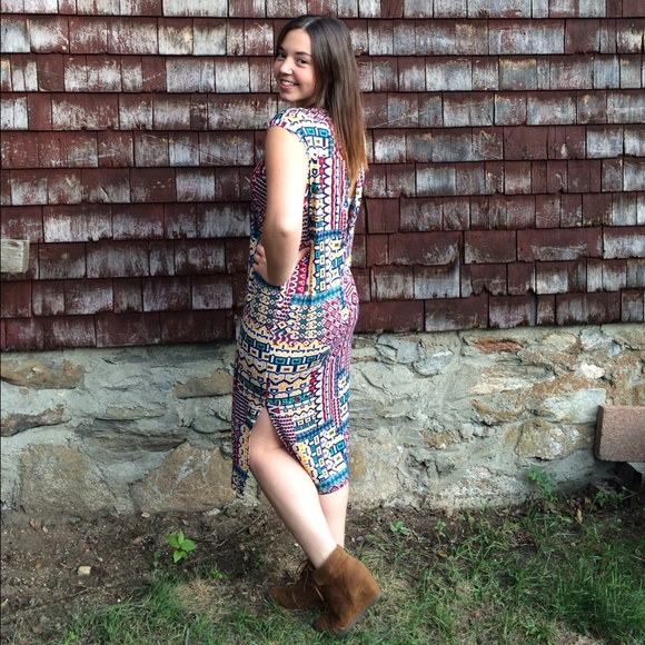 Boutique Patterned Midi Dress - Picture 2 of 4