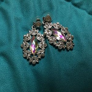 Diamond & Opalecent Glam Earrings .