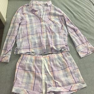 Super Cute VS Purple Plaid Pajama Set!