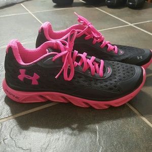 Under Armour Breast Cancer running shoes.