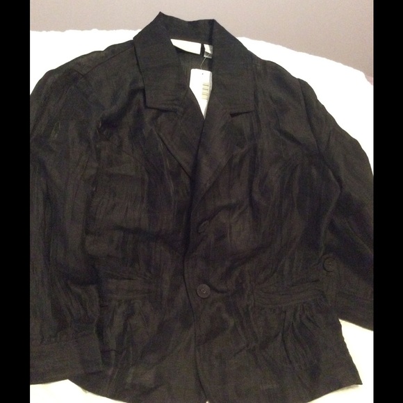 GOOD BYE SALE Chicos translucent black jacket