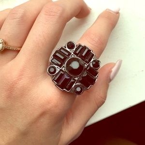 Black & Purple Tinted Large Ring