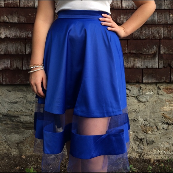 ⬇️Royal Blue Midi Skirt - Picture 4 of 4