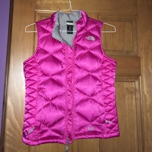 KIDS MEDIUM PINK NORTHFACE VEST