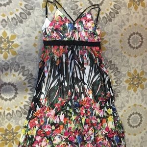Bebe full length floral dress
