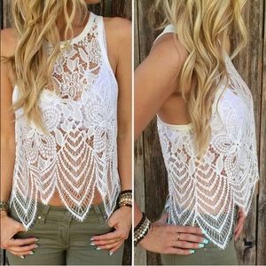 For love & Lemons White lace blouse🍋