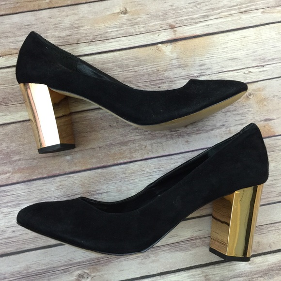 Dolce Vita Suede Leather Gold Heel