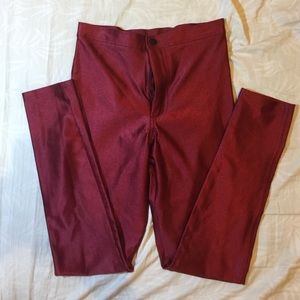 American Apparel Disco Pant Cranberry Size Medium