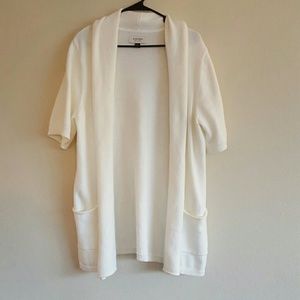 *must go* White Tunic Cardigan