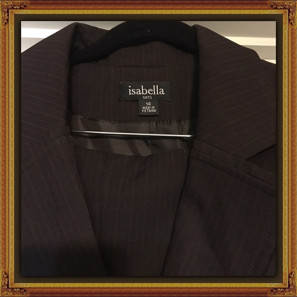 Two piece Brown pants pinstripe suit