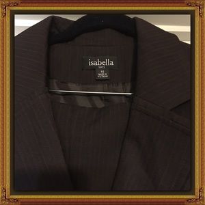 Two piece Brown pants pinstripe suit